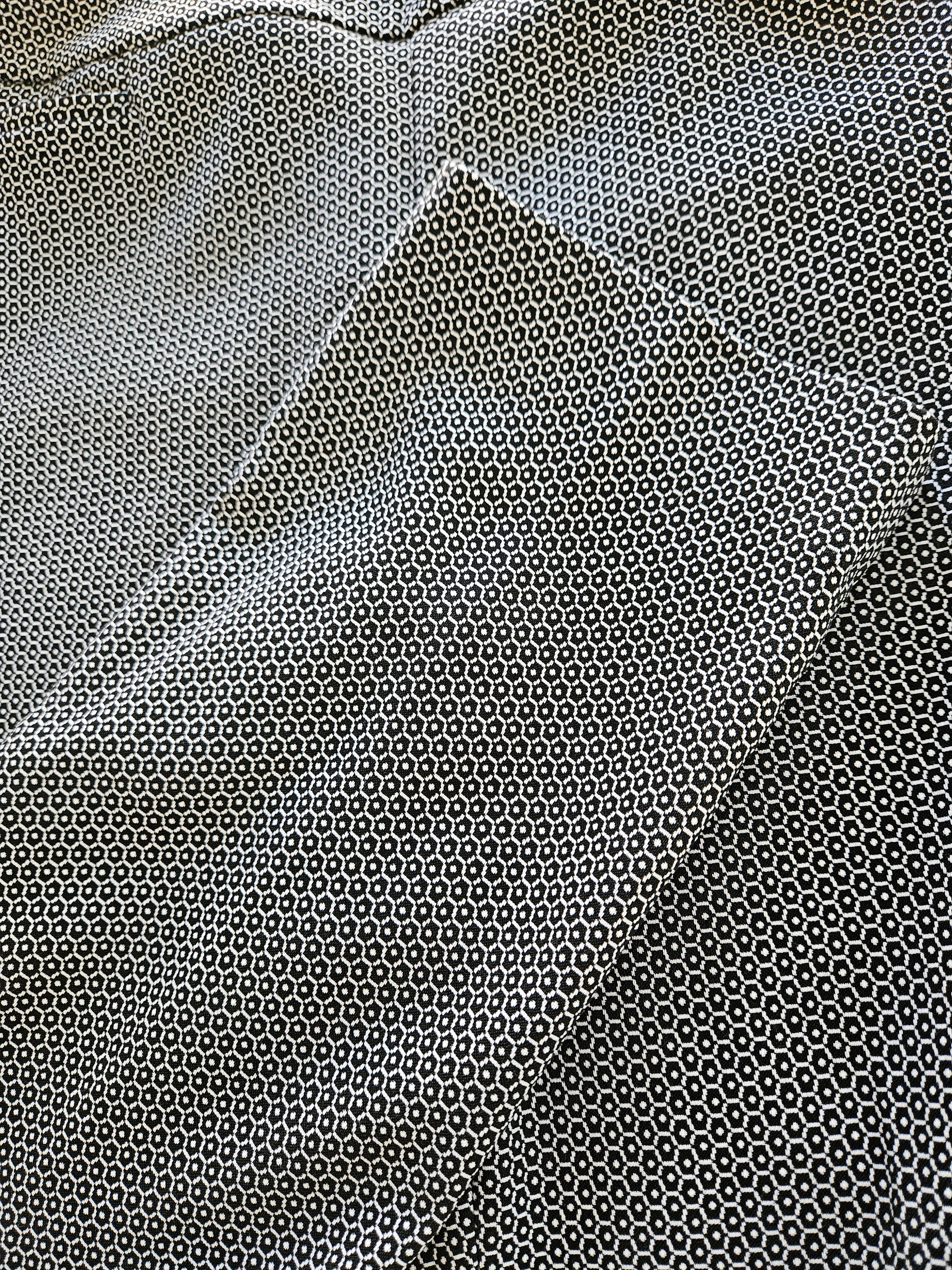 Chico's Flat Front Blk & White Pull On Pants Size 12R (2R)