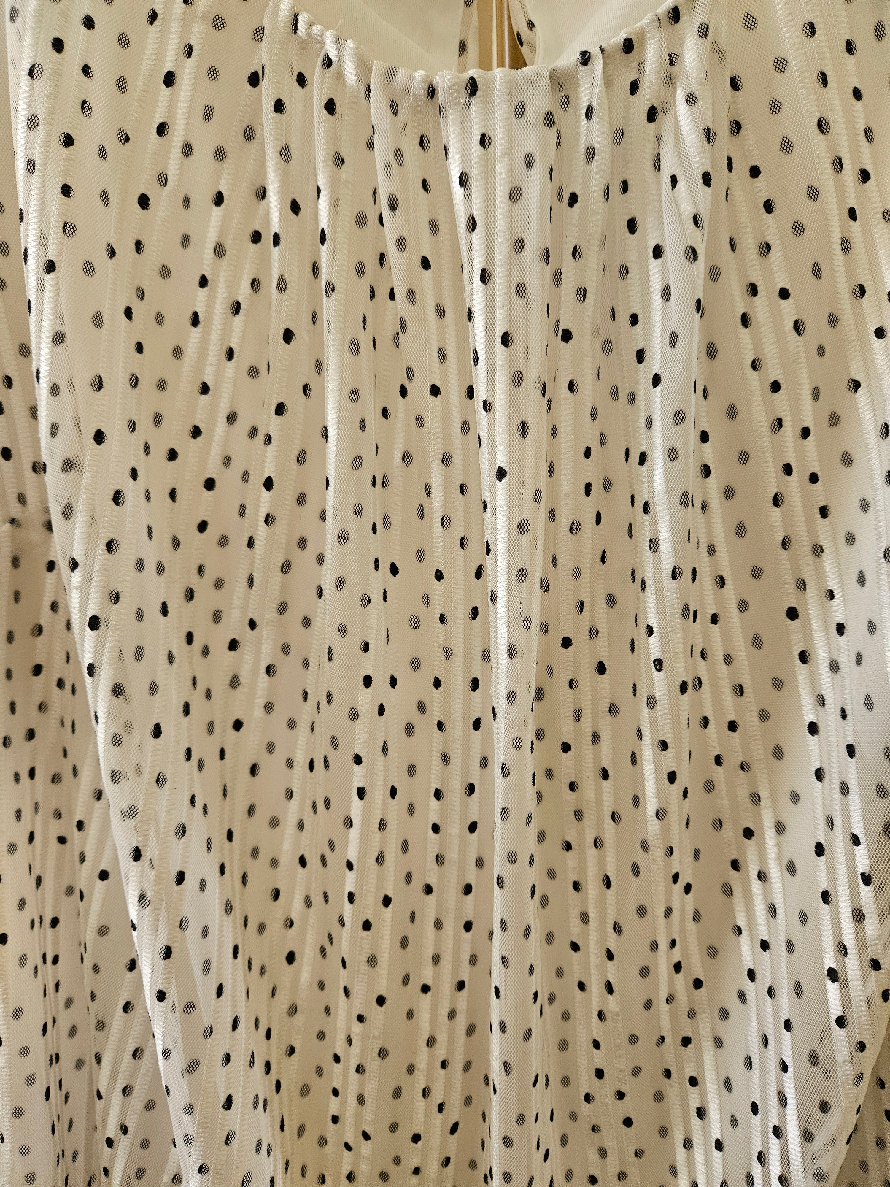 White & Black Polka-Dot Sheer Blouse – Fully Lined, 2X – Sara Michelle