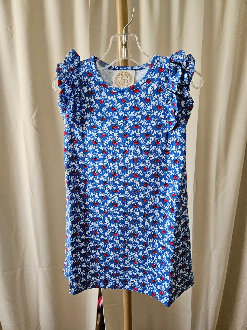 The Beaufort Bonnet Company 3T Potomac Petals Blue Floral Dress