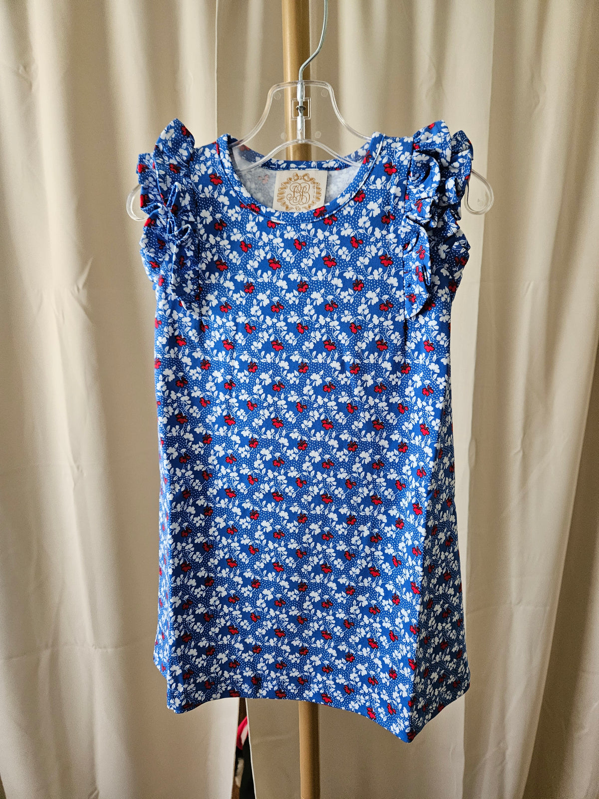 The Beaufort Bonnet Company 3T Potomac Petals Blue Floral Dress