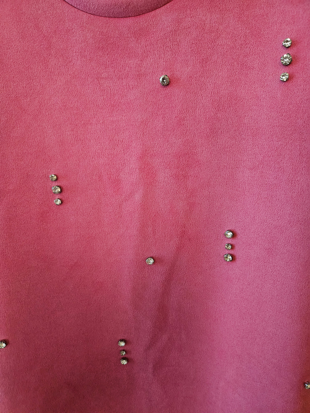 Zara XL Perfect Pink Moleskin Rhinestone Accent Dress