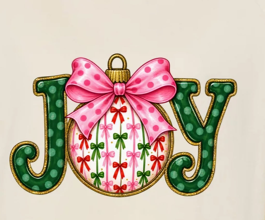 Pink Bow Christmas Joy Sweatshirt