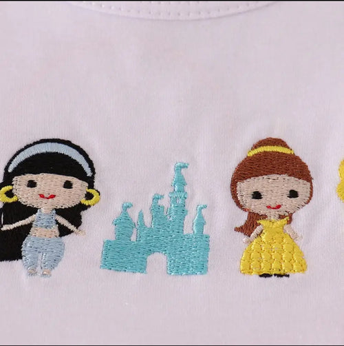 Abby & Evie Charming Princess Long Sleeve Dress in Pink and White Sz 2T