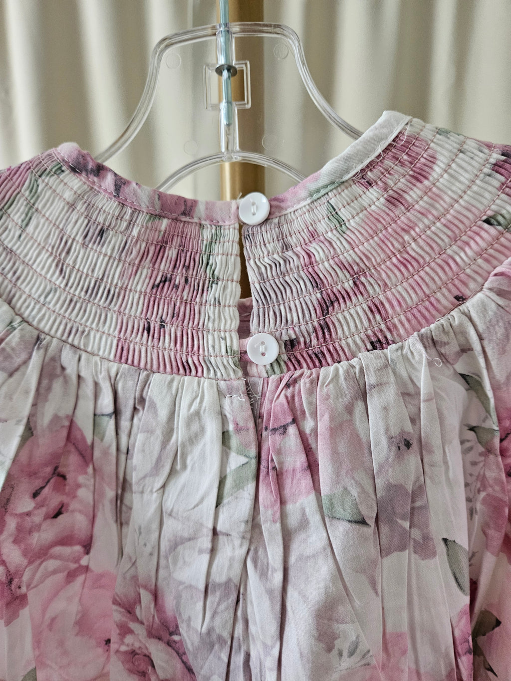 Lil Cactus Blush Pink Rose Smocked Dress | Size 3T