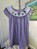 Abby & Evie Purple Polka Dot Hocus Pocus Dress Sz 2