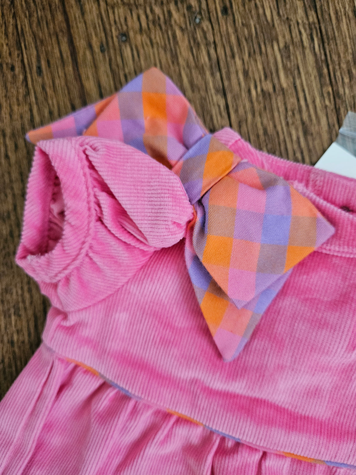 The Beaufort Bonnet Company Multicolor Bow Corduroy Bubble Romper Size 0-6M