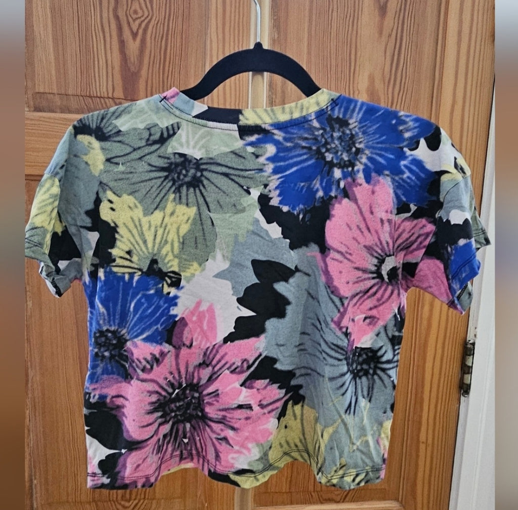 Adidas Cropped Tie Dyed Tshirt Size Small