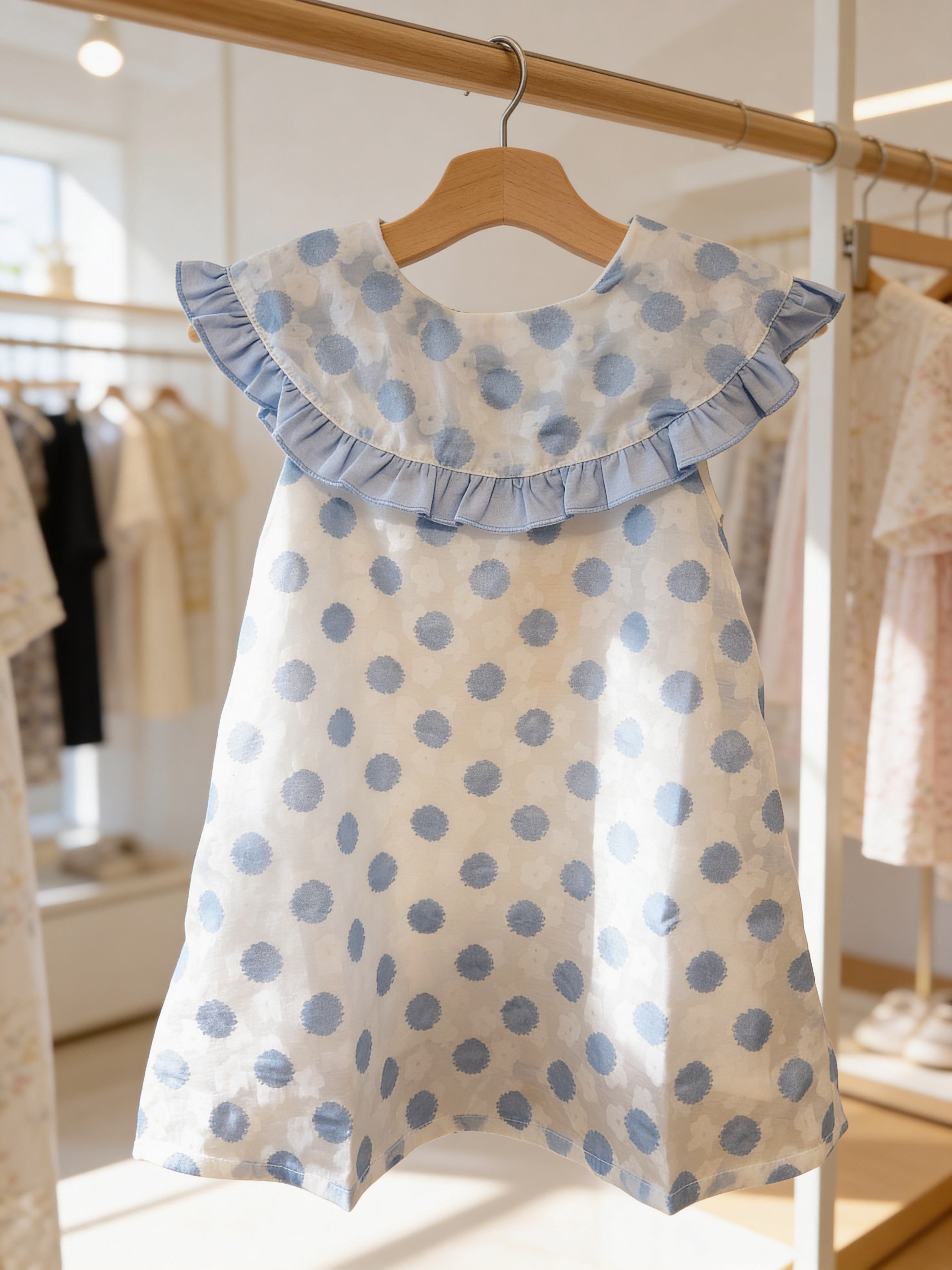 Doe a Dear Polka-Dot Overlay Dress