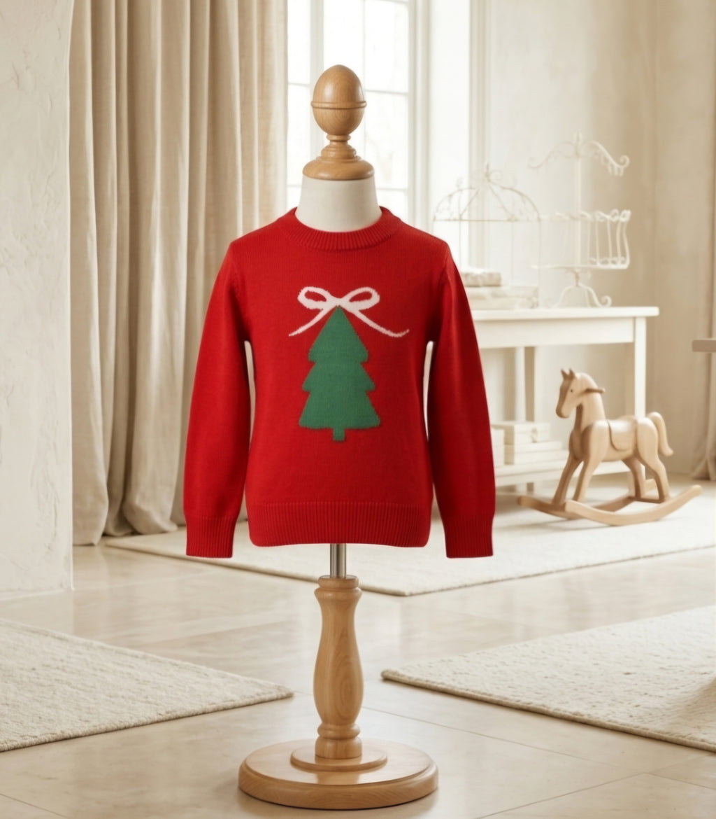 The Beaufort Bonnet Company Christmas Tree Sweater – Red |