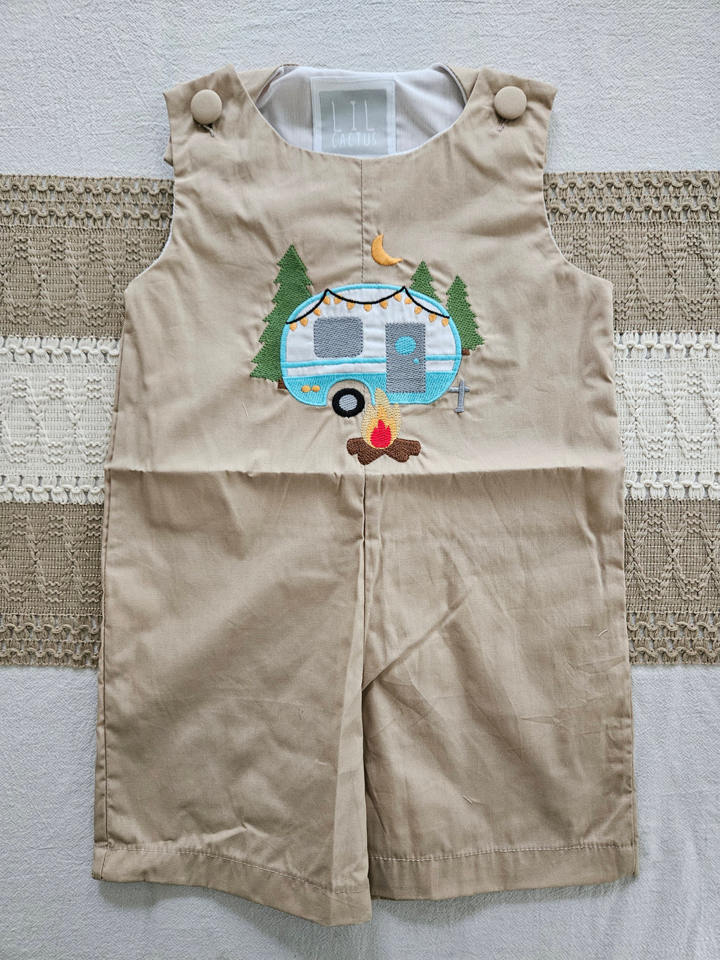 Lil Cactus Tan Jon Jon Camper Appliqué Outfit