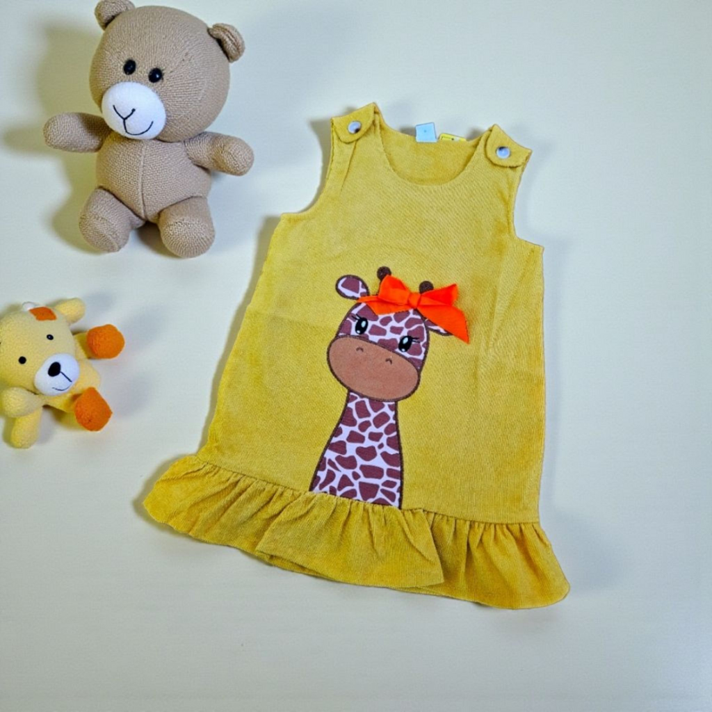 Corduroy Giraffe Applique Jumper Size 12-18 Months