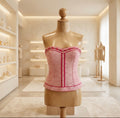 White House Black Market Pink Tweed Zip Back Top Size 6 NWT