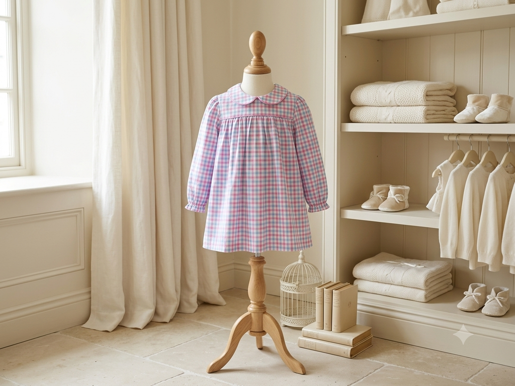 The Beaufort Bonnet Company Soft Brushed Flannel Plaid Dress | Size 7
