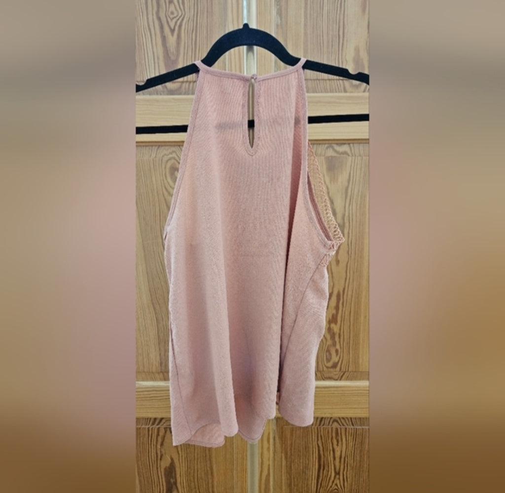 Mine Tank Blouse with Loop Design Size Large