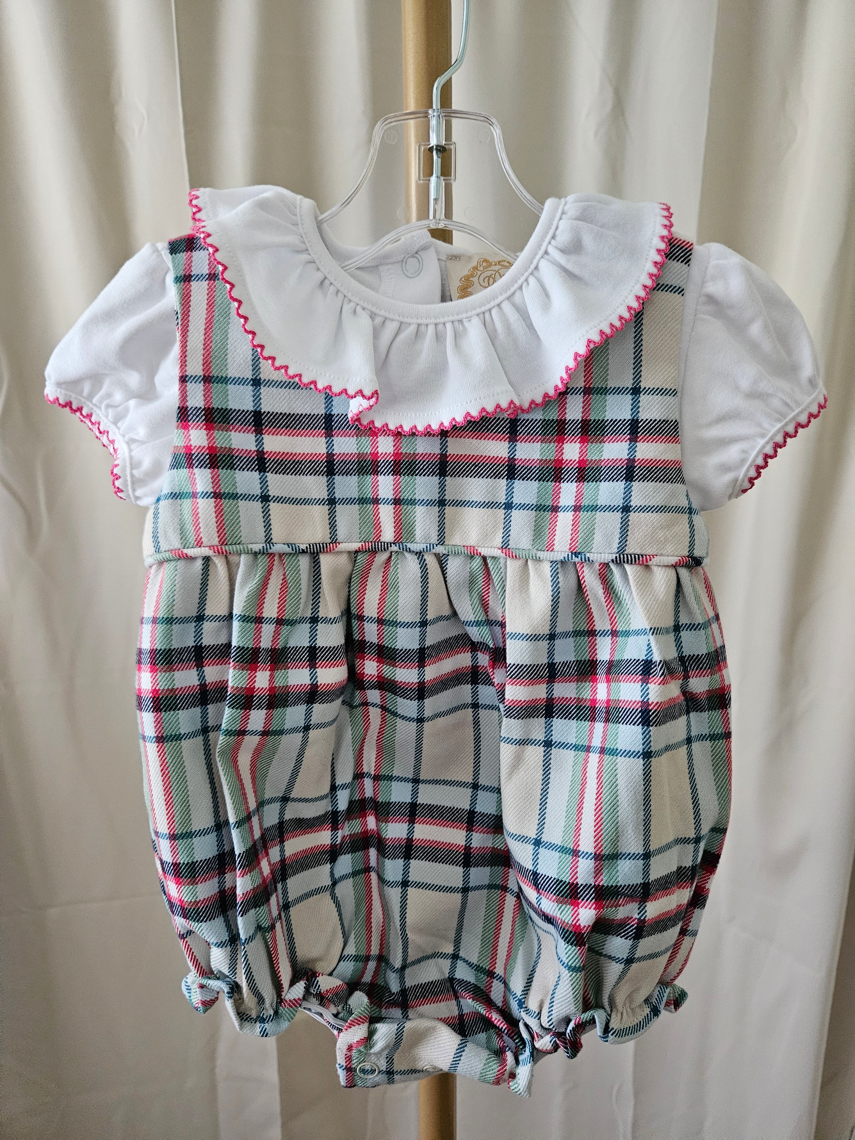 The Beaufort Bonnet Company Brooksy Bubble Set Plaid 2-Piece Outfit