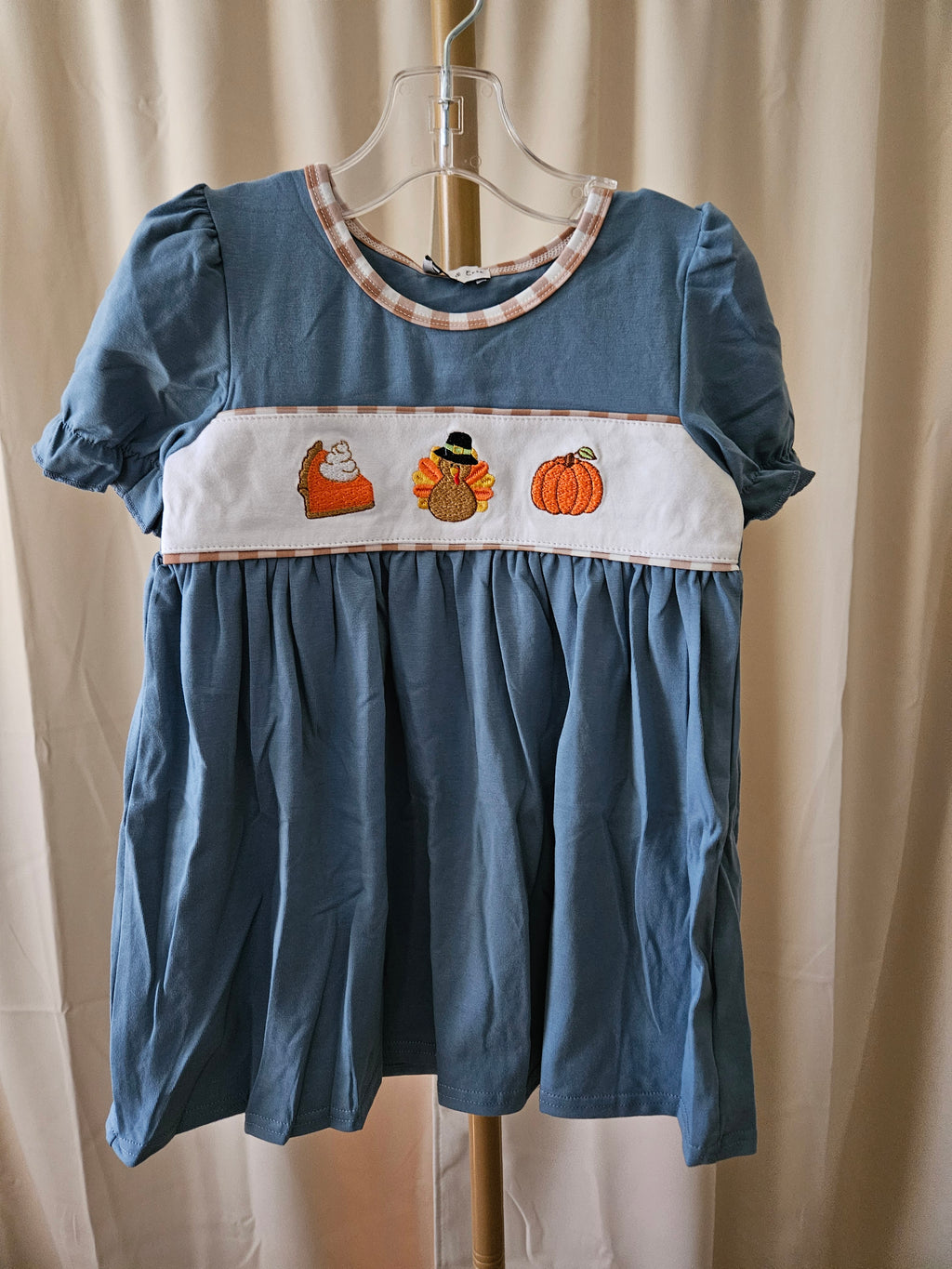 Abby & Evie Blue Thanksgiving Dress