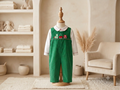 Petit Ami Christmas Train Corduroy Overall Set