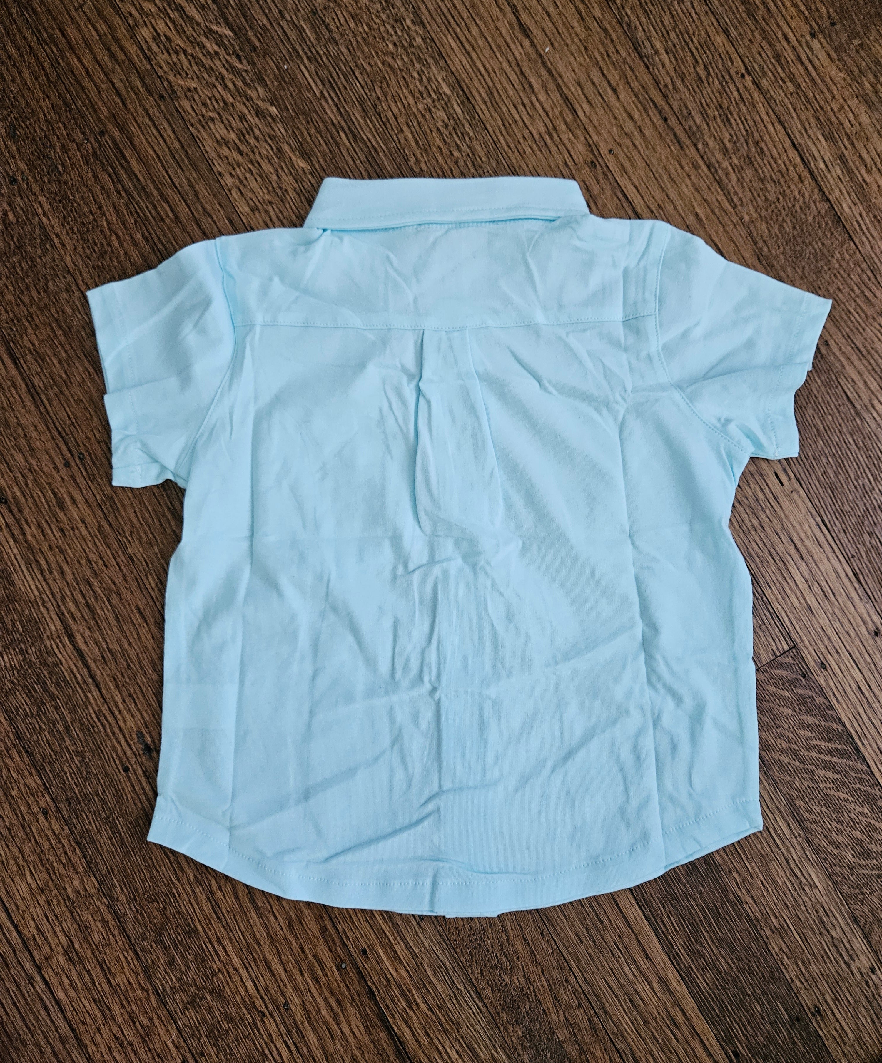 Millie Loves Lily Baby Blue Collared Shirt & Pastel Plaid Shorts Set | Sizes 3 & 5