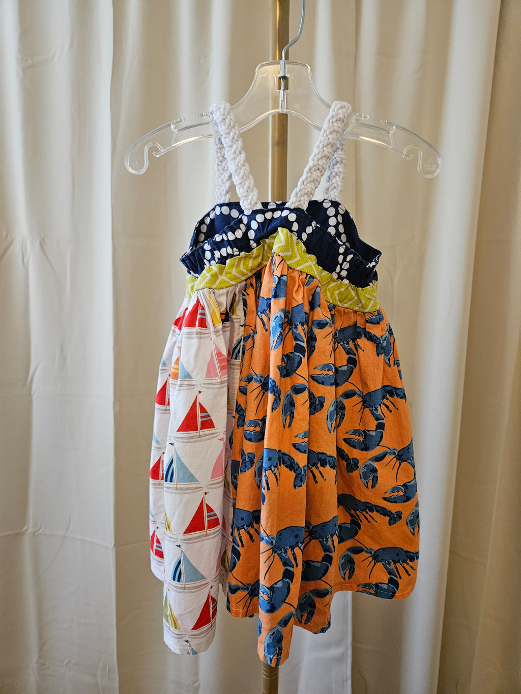 Brownie Goose Showcase Emerie & Asher Nautical Sailboat Lobster Sundress 4T