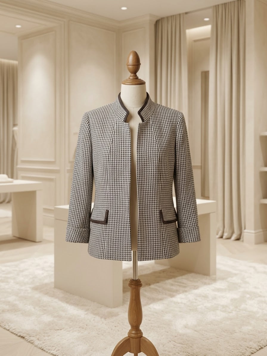 Tahari Houndstooth Jacket Size 12