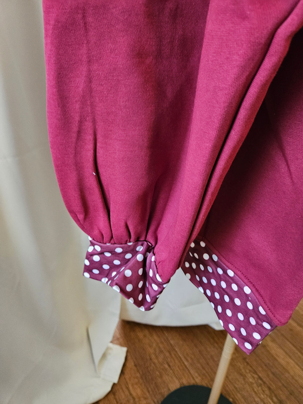 Little Daisy Closet Maroon Polka Dot Sweatshirt Blouse