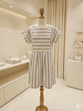 Blu Pepper Cream Striped Mini Dress – Size Small