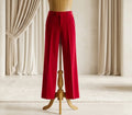 Talbots Red Velvet Flat Front Pants | Size 4P