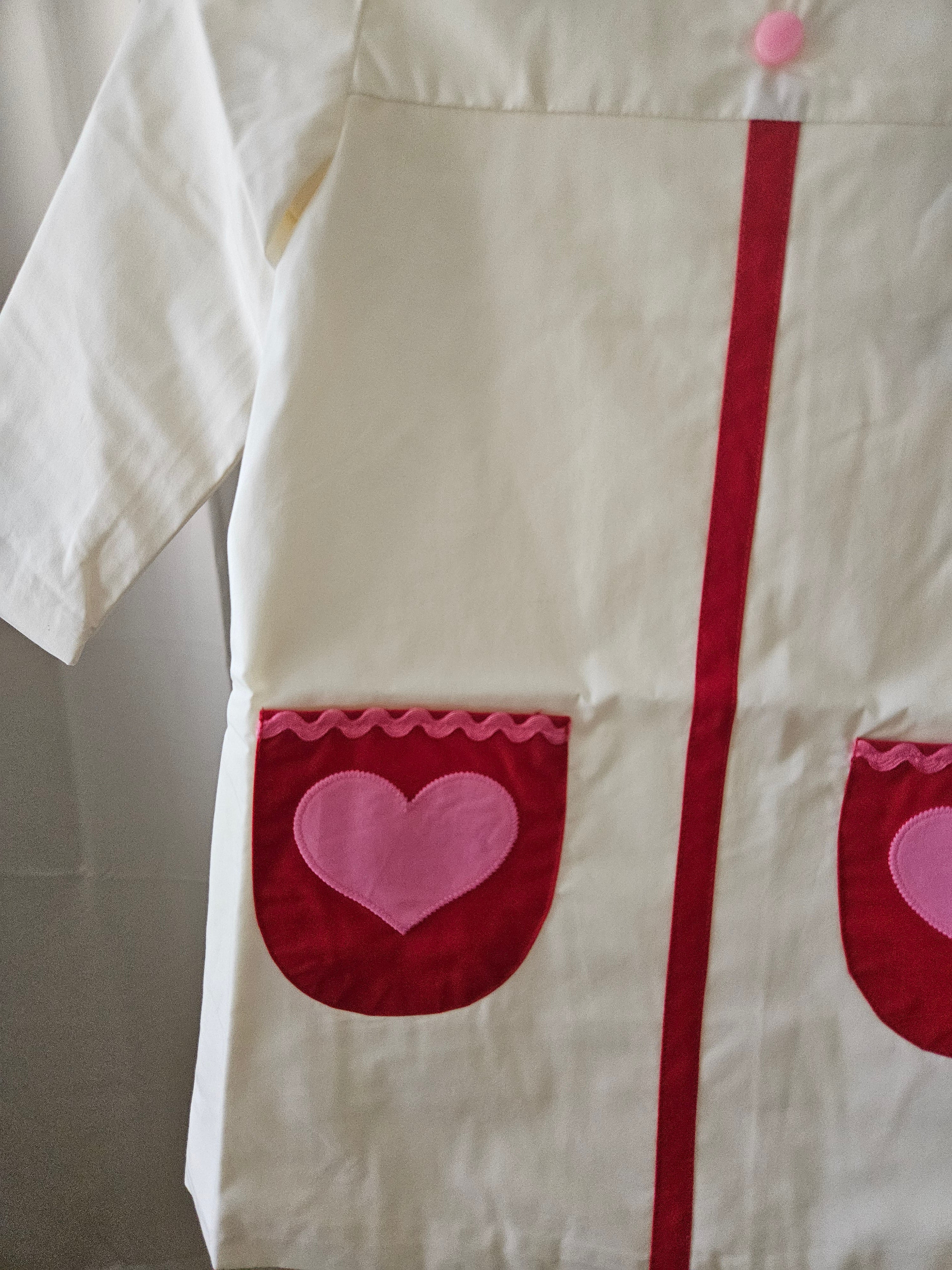 The Beaufort Bonnet Company Peggy's Pocket Dress Broadcloth Heart Pockets 12-18M & 18-24M