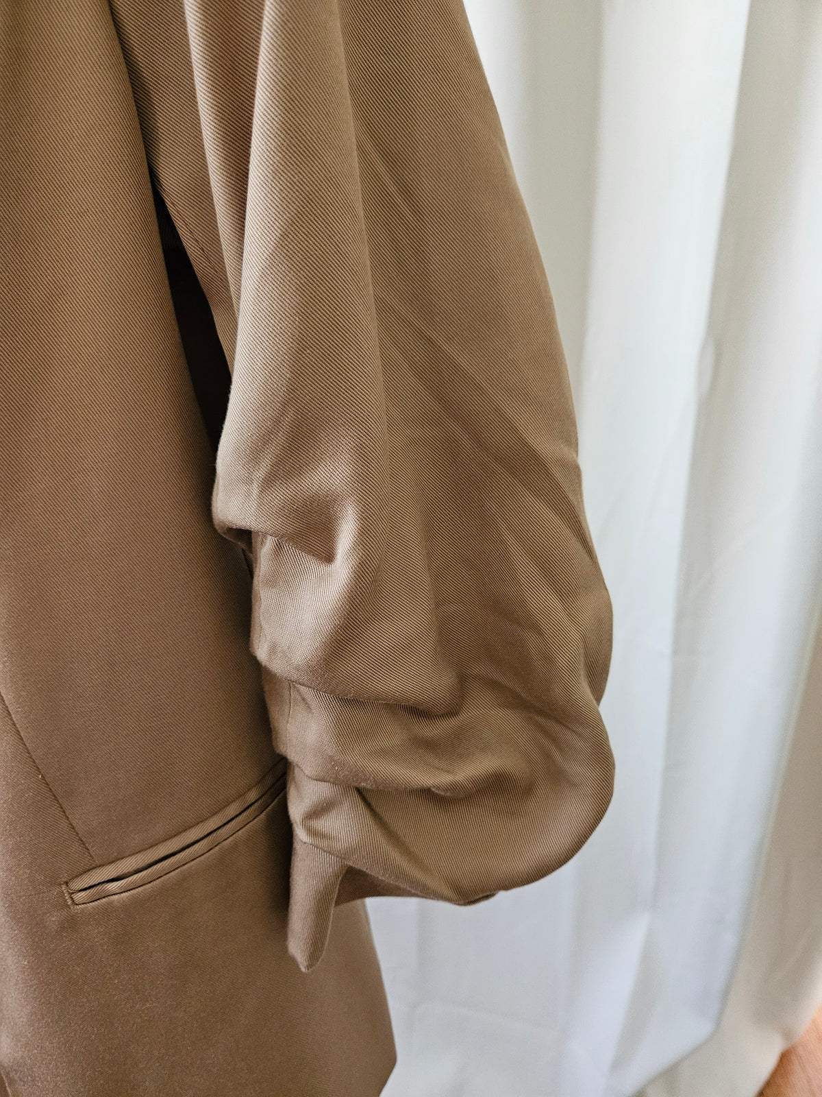 Banana Republic Brown Ruched 2-Piece Pants Suit Small Petite XS Petite