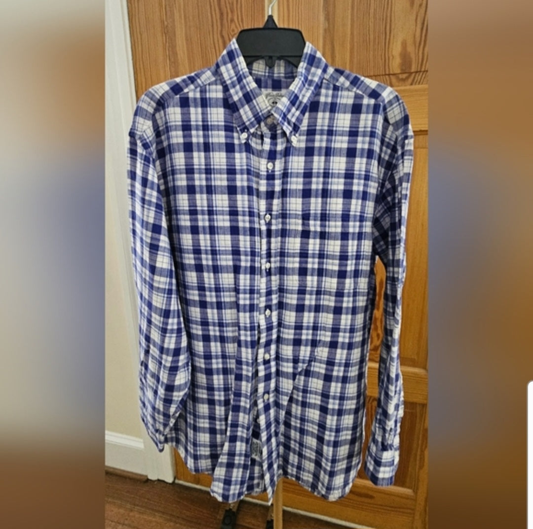 Brooks Brothers Casual Plaid Longsleeve Button Down Size Large