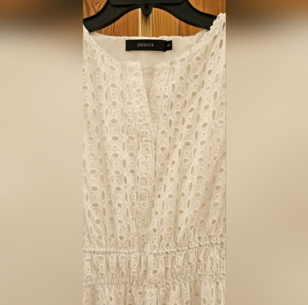 Zesica White Eyelet Dress Sz Small