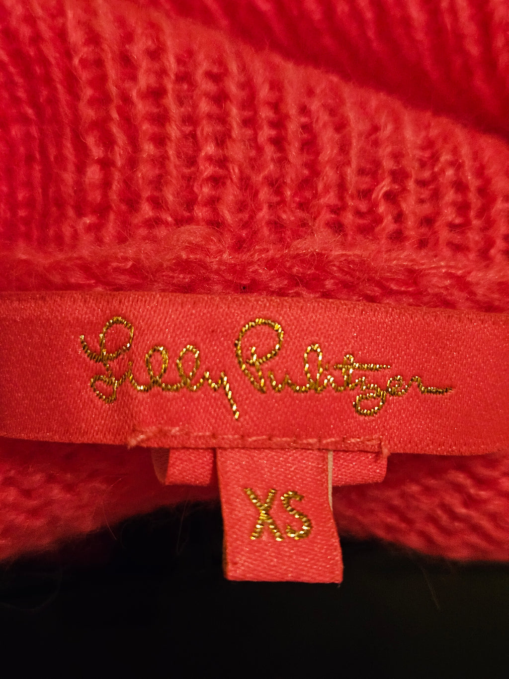 Lilly Pulitzer Pink Cowl Neck Sweater Sz Xs