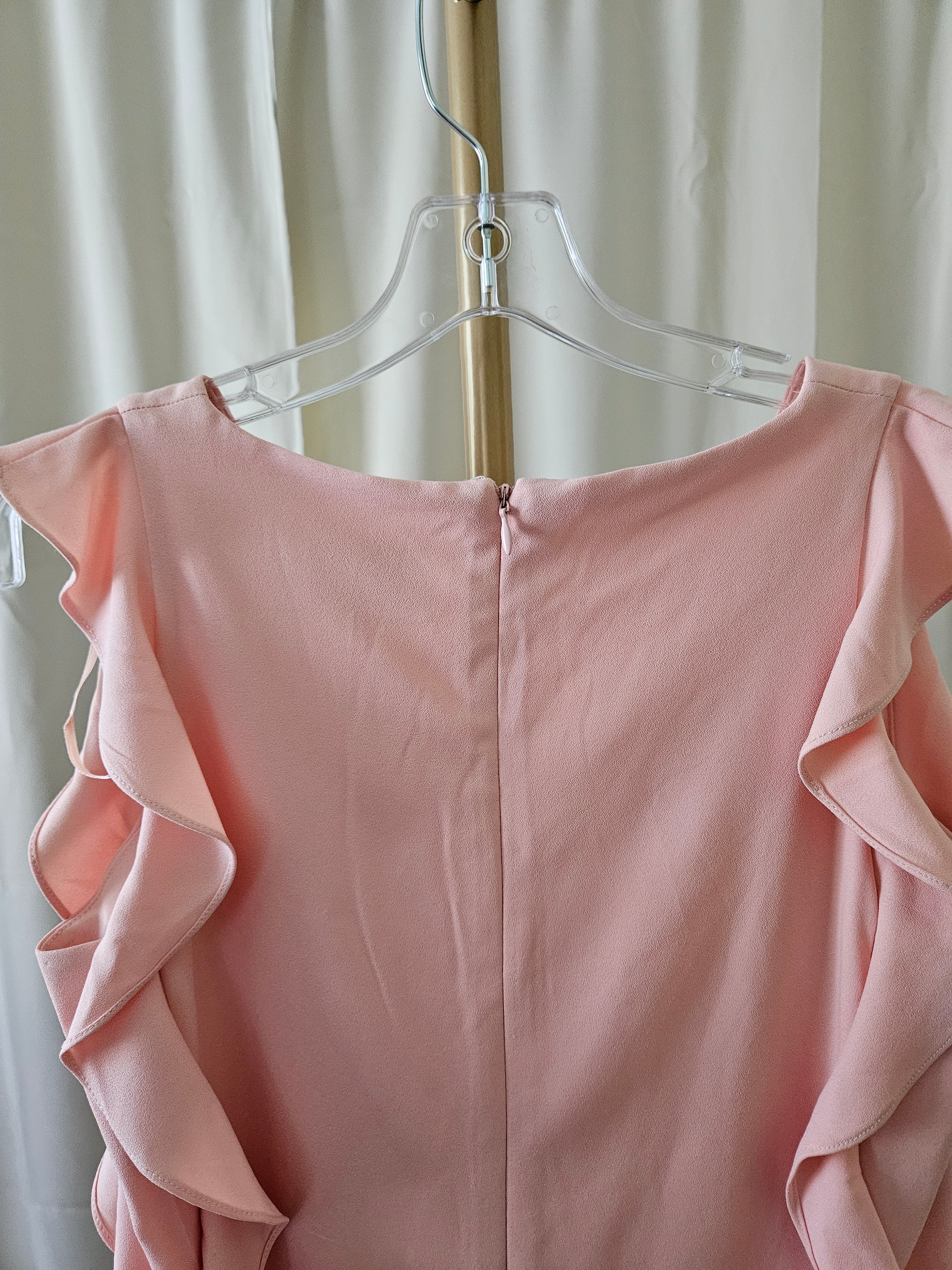 Nicole Miller Pinky Peach Ruffle Dress - Size 4