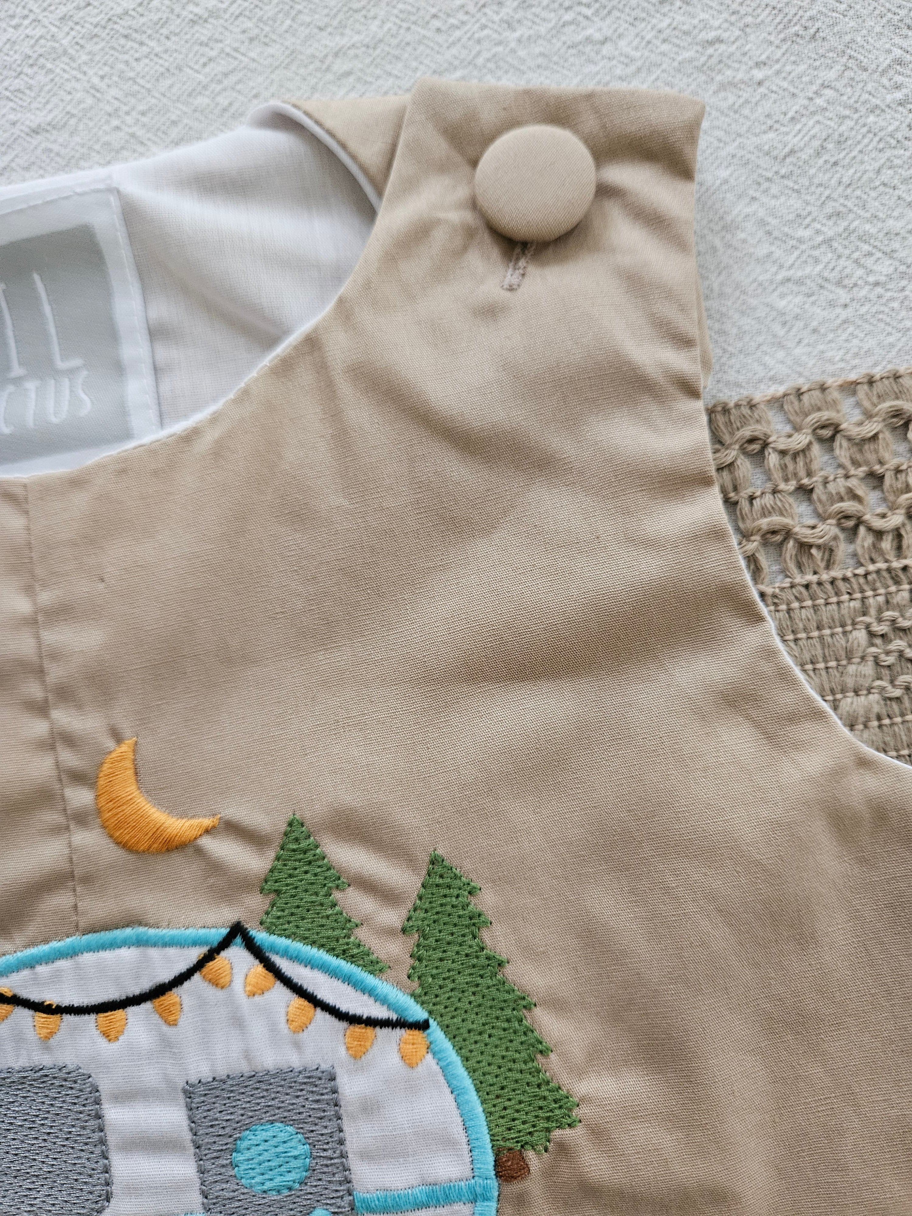 Lil Cactus Tan Jon Jon Camper Appliqué Outfit