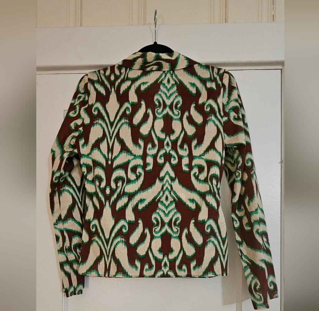 NWT Zara Selena Blouse Open Front With Tie Size XS