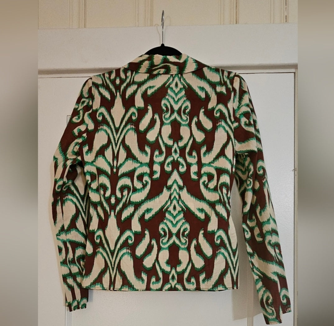 NWT Zara Selena Blouse Open Front With Tie Size XS