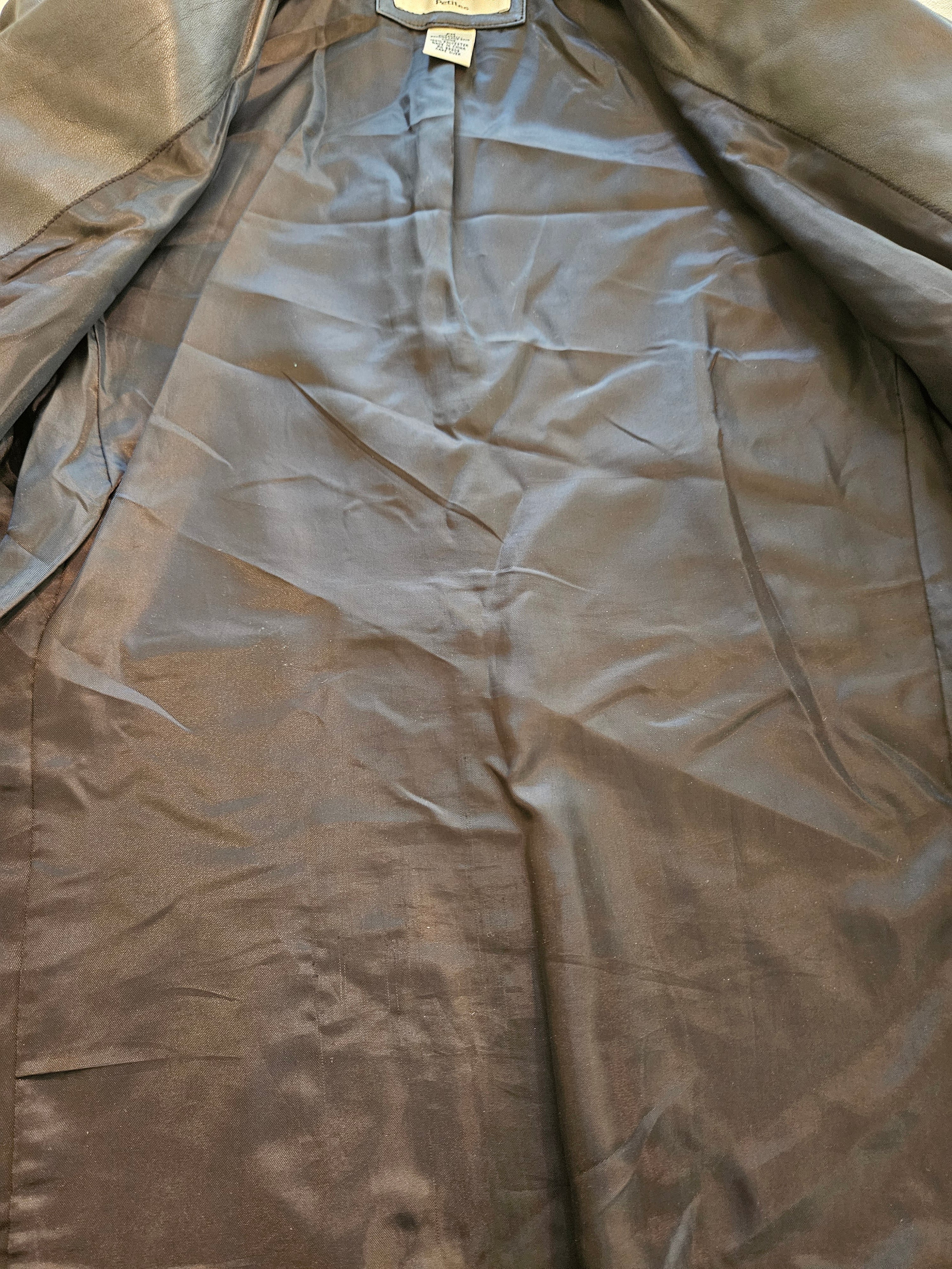 Preston & York Black Genuine Lamb Skin Jacket Sz Petitie Med