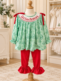 Custom Grinchmas Two-Piece Outfit Size 2T