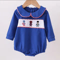 Abby & Evie Blue Kids One Piece with Superhero Design Sz 18M
