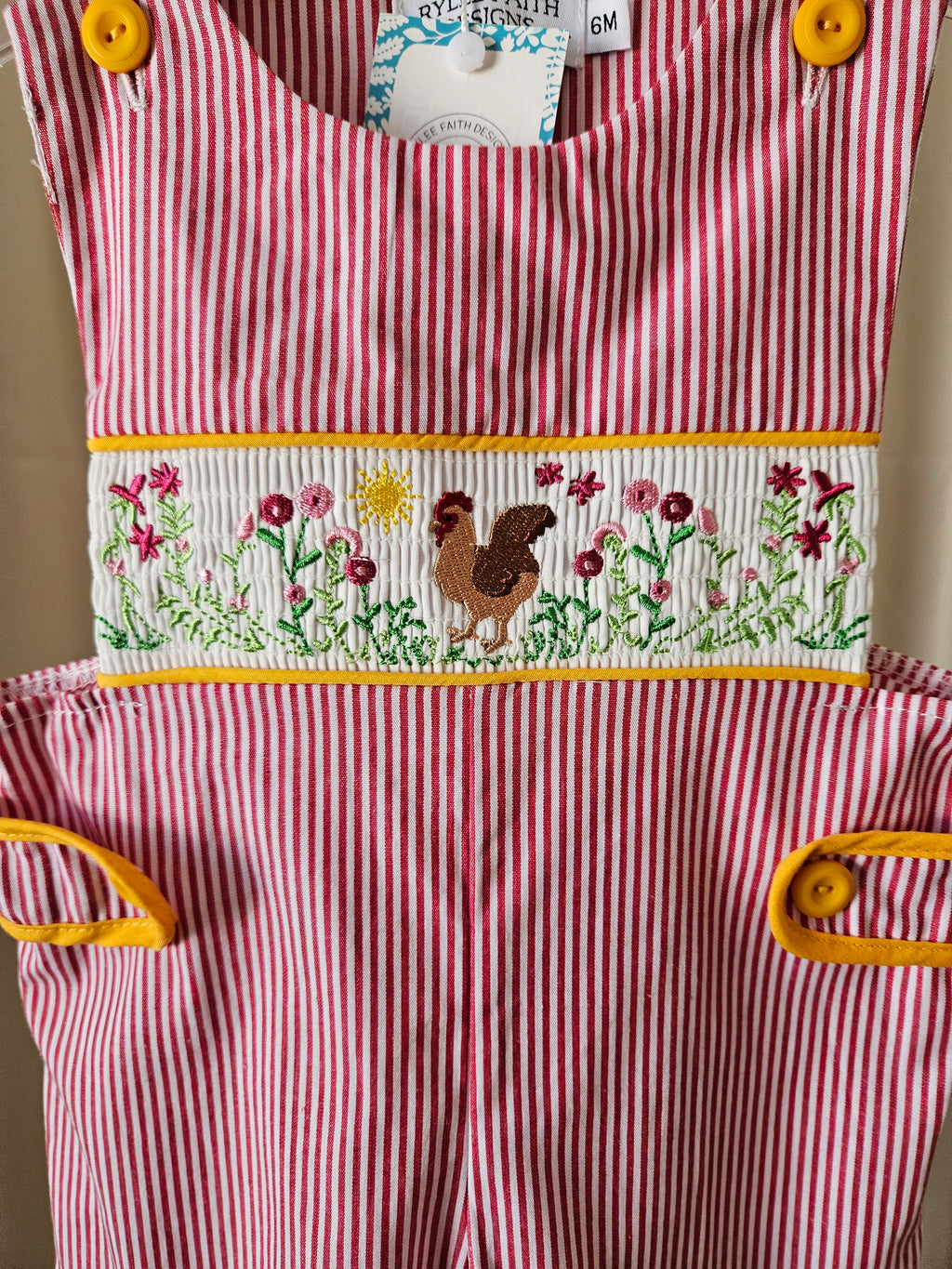 Rylee Faith Designs Autumn Rooster Smocked Jon-Jon