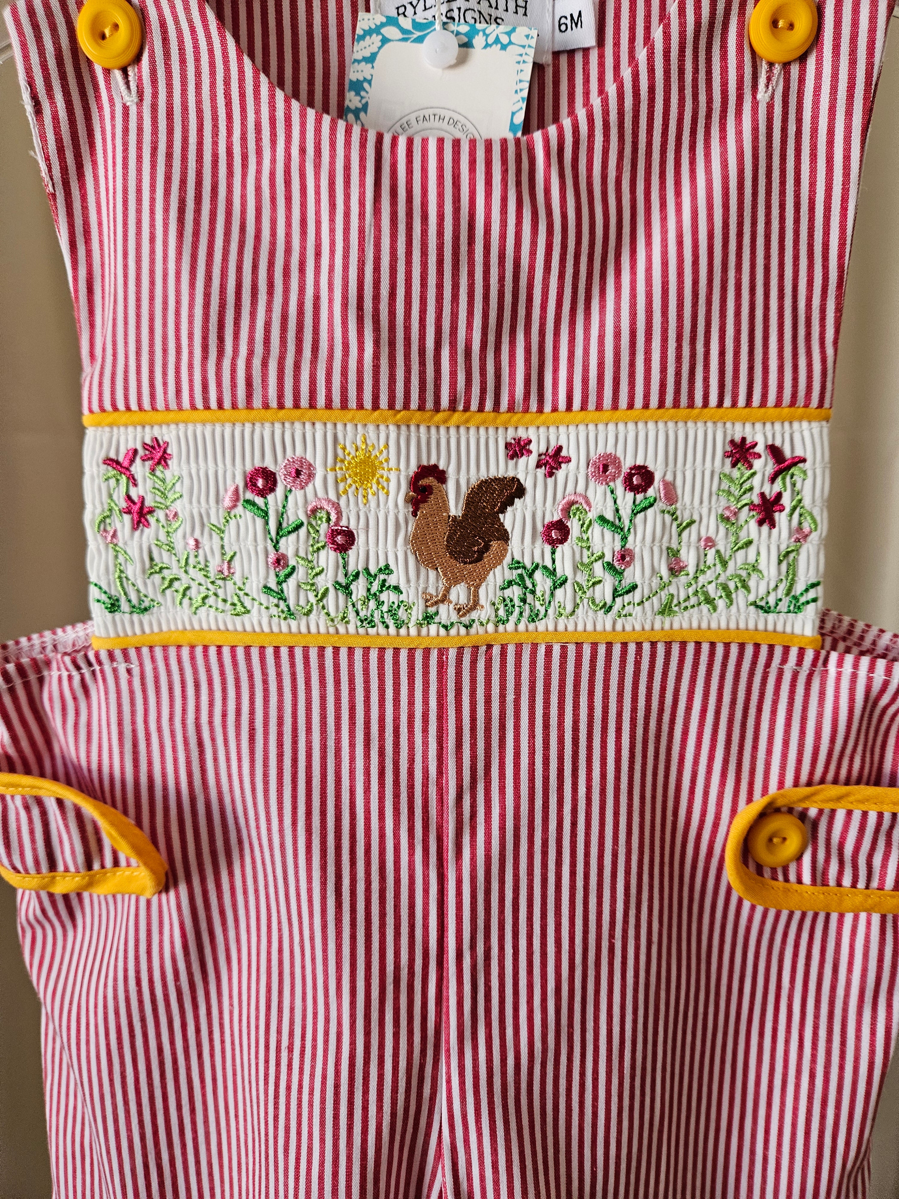 Rylee Faith Designs Autumn Rooster Smocked Jon-Jon