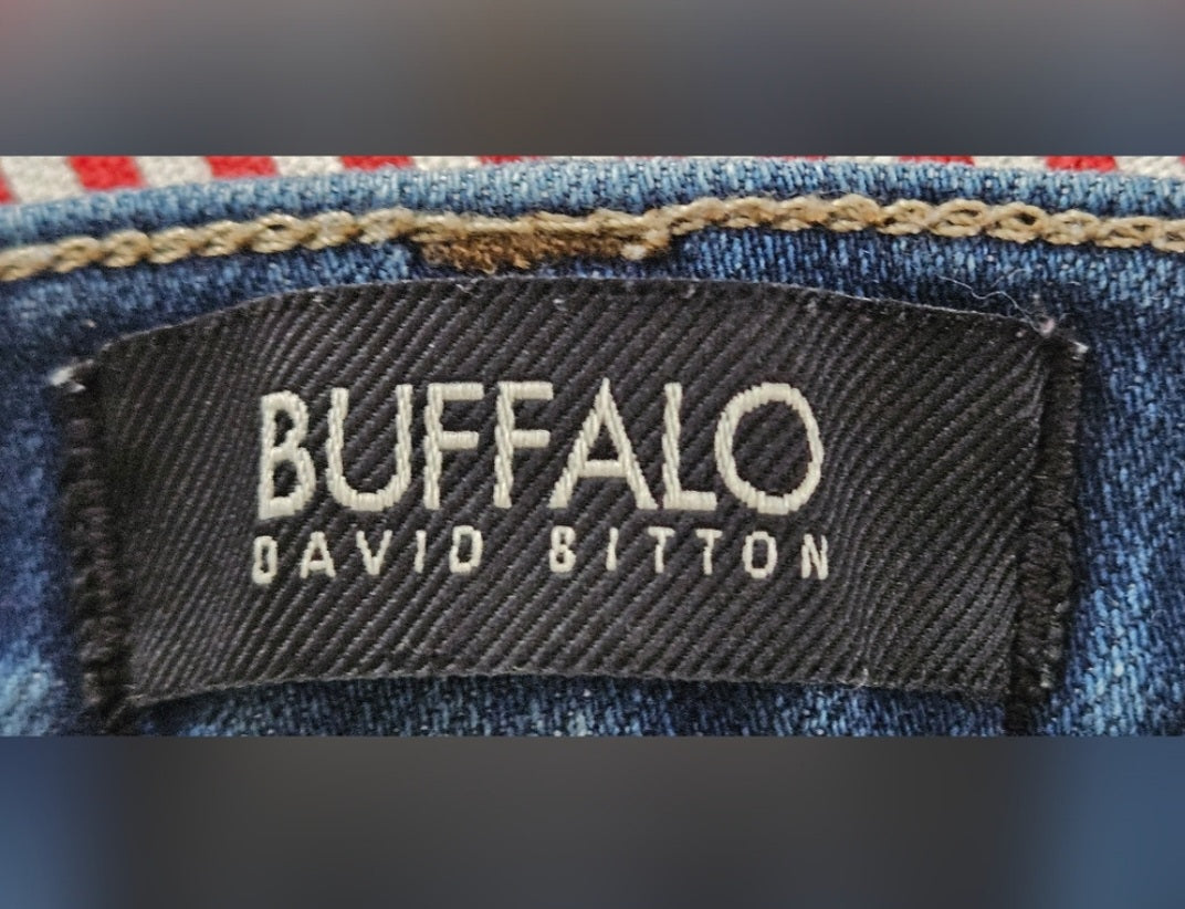 Buffalo David Bitton Faith Mid-rise Skinny Stretch w/ Floral Accent Size 28