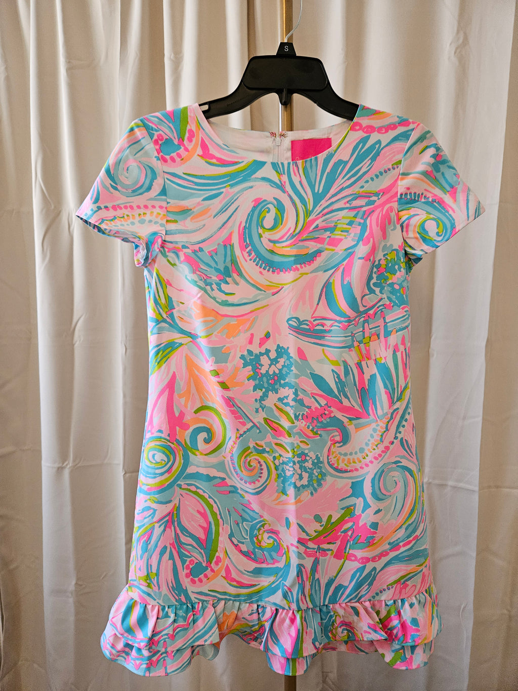 Lilly Pulitzer Pink And Turquoise Dress Sz 0
