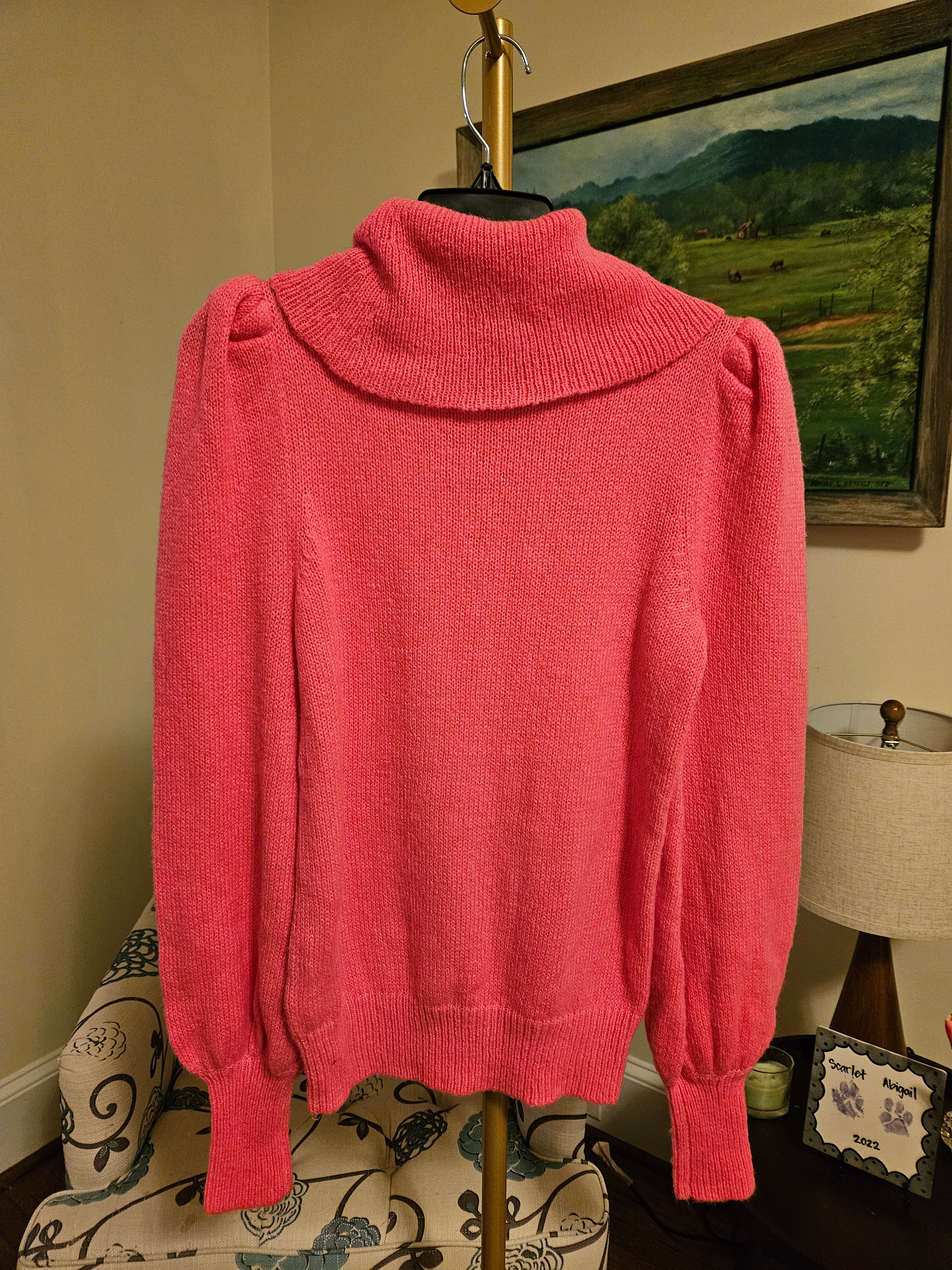 Lilly Pulitzer Pink Cowl Neck Sweater Sz Xs