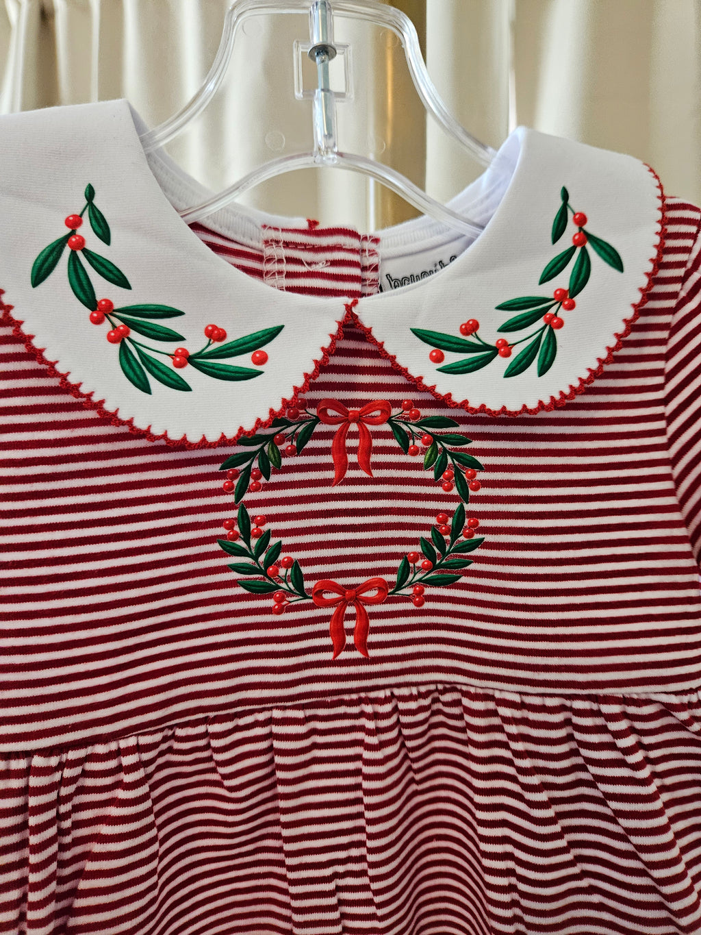 Bayou Blanks 12 Months Red White Striped Holly Dress NWT