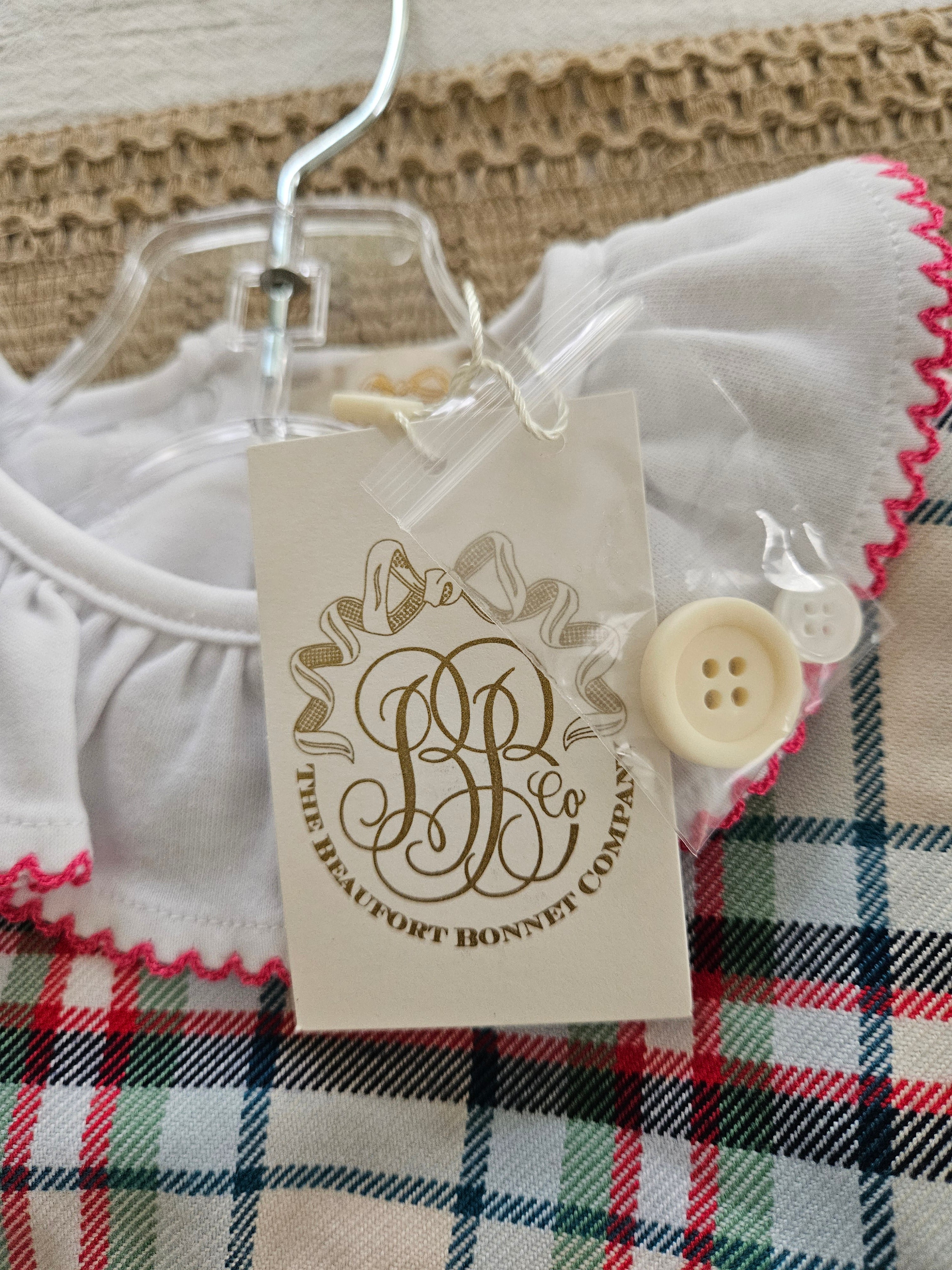 The Beaufort Bonnet Company Brooksy Bubble Set Plaid 2-Piece Outfit