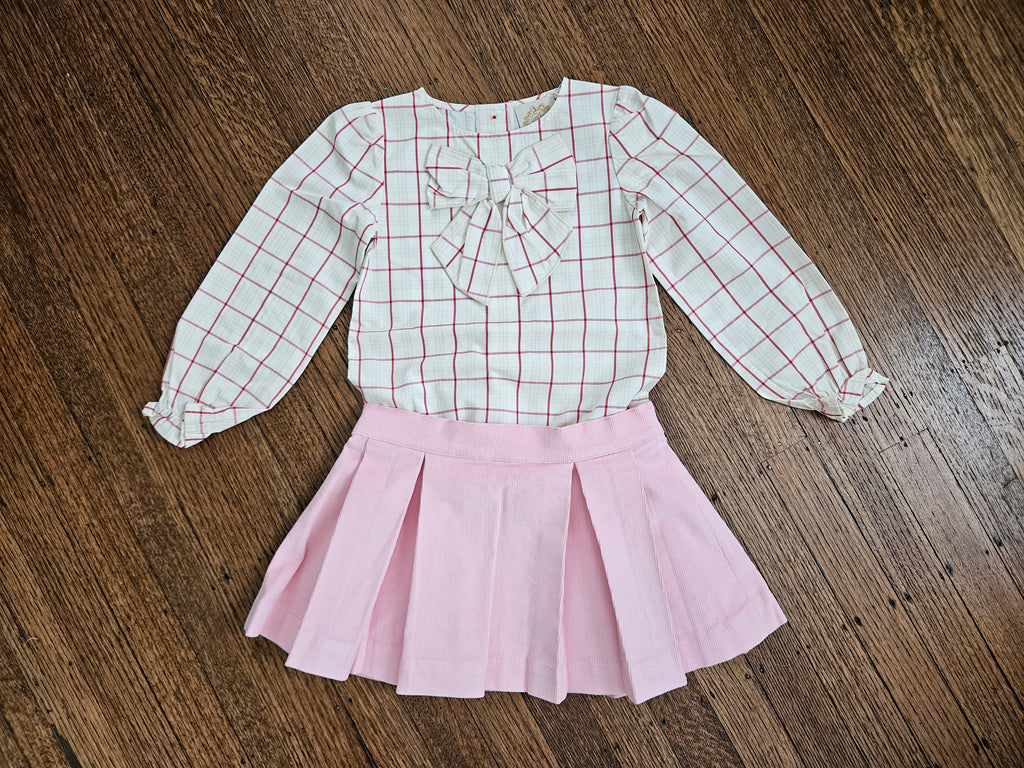 The Beaufort Bonnet Company Beatrice Bow Blouse & Parsons Pleated Skirt Set
