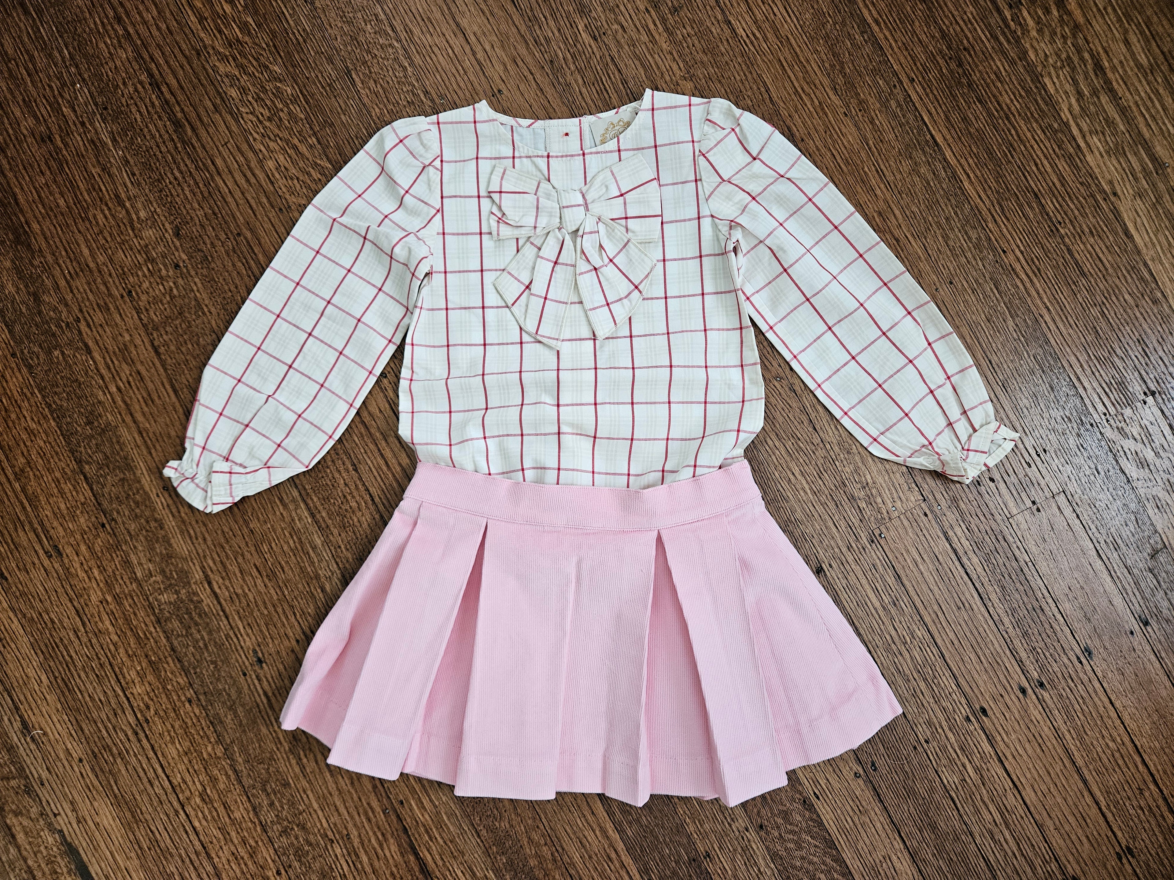 The Beaufort Bonnet Company Beatrice Bow Blouse & Parsons Pleated Skirt Set