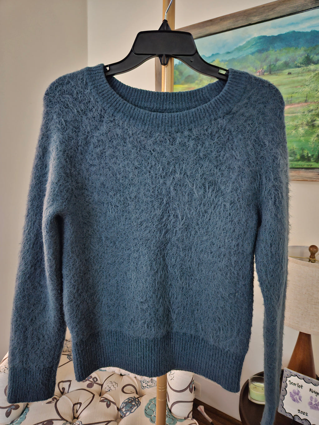 Lou & Grey Blue Crew Neck Sweater Sz XS