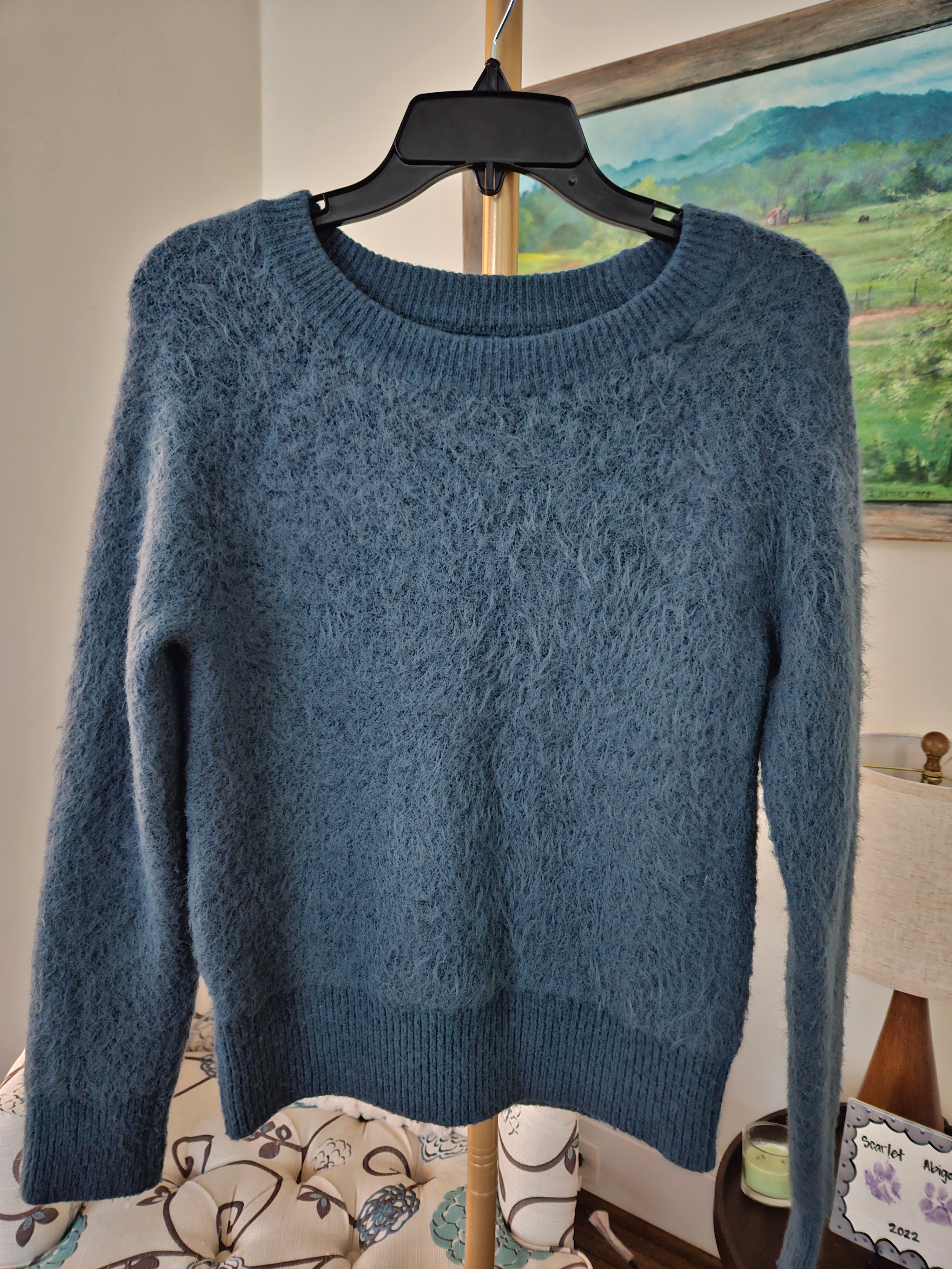 Lou & Grey Blue Crew Neck Sweater Sz XS